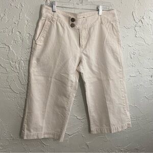Weatherproof Women’s Size 10 White Cuffed Capri Crop Pants